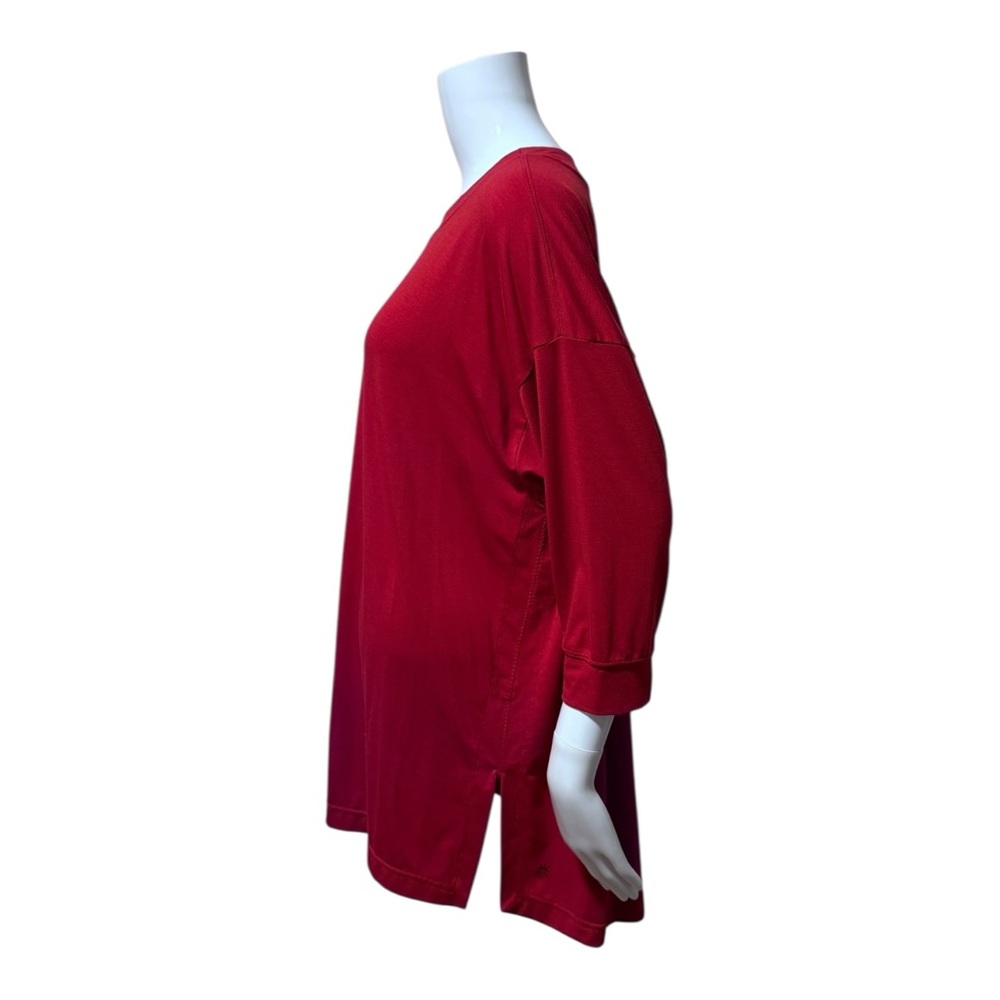 Athleta Tranquility Tunic Top Size Large Candy Red - Picture 4 of 8